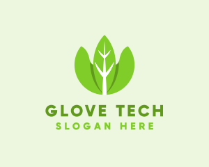 Organic Herb Leaves  logo design