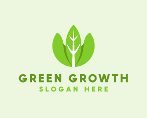 Organic Herb Leaves  logo design