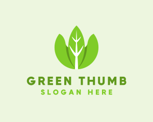 Organic Herb Leaves  logo design