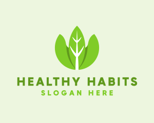 Organic Herb Leaves  logo design