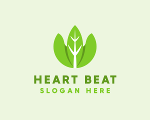 Organic Herb Leaves  logo design