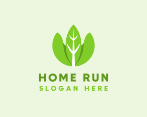 Organic Herb Leaves  logo design