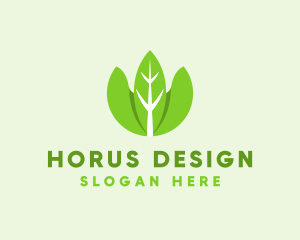 Organic Herb Leaves  logo design