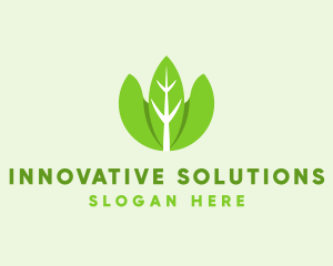 Organic Herb Leaves  logo design