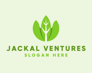 Organic Herb Leaves  logo design