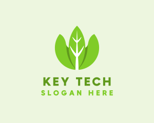 Organic Herb Leaves  logo design