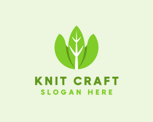 Organic Herb Leaves  logo design