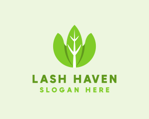 Organic Herb Leaves  logo design