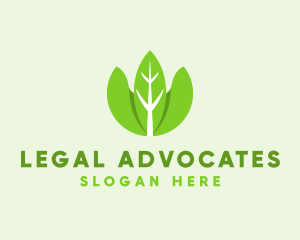 Organic Herb Leaves  logo design