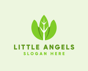 Organic Herb Leaves  logo design