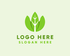 Organic Herb Leaves  logo design