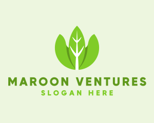 Organic Herb Leaves  logo design