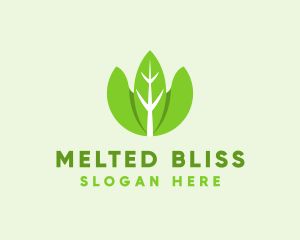 Organic Herb Leaves  logo design