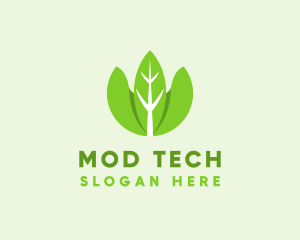 Organic Herb Leaves  logo design