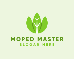 Organic Herb Leaves  logo design