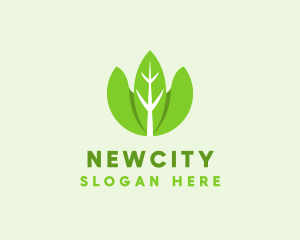 Organic Herb Leaves  logo design