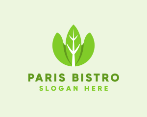 Organic Herb Leaves  logo design