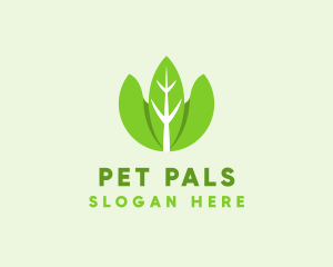 Organic Herb Leaves  logo design