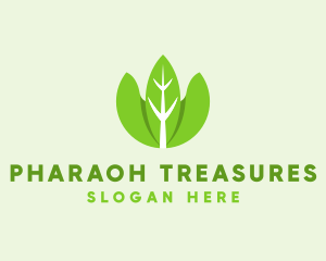 Organic Herb Leaves  logo design