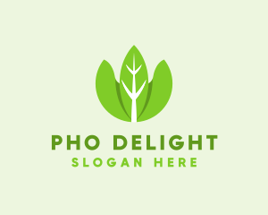 Organic Herb Leaves  logo design