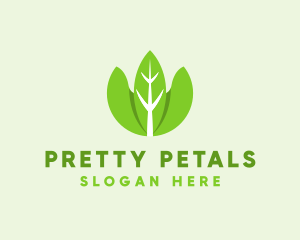 Organic Herb Leaves  logo design