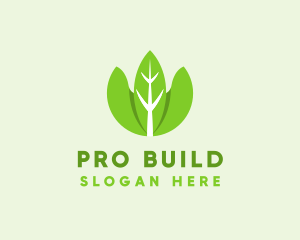 Organic Herb Leaves  logo design