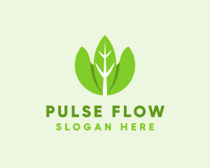 Organic Herb Leaves  logo design