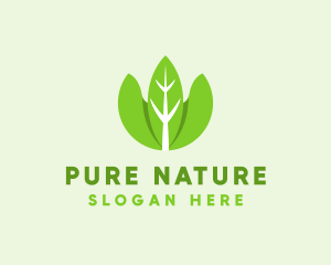 Organic - Organic Herb Leaves logo design