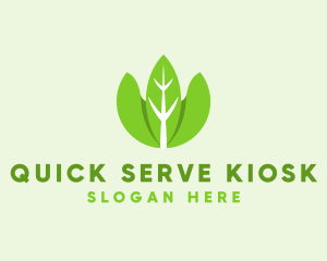 Organic Herb Leaves  logo design