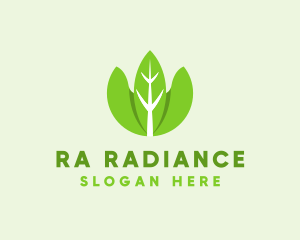 Organic Herb Leaves  logo design