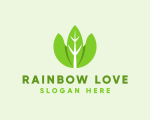 Organic Herb Leaves  logo design