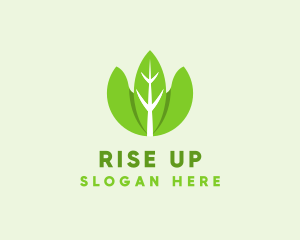 Organic Herb Leaves  logo design