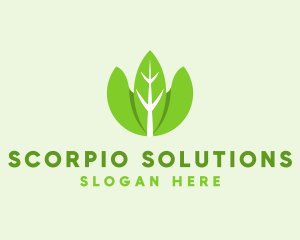 Organic Herb Leaves  logo design