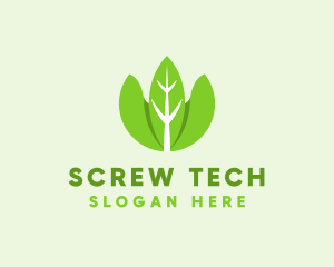 Organic Herb Leaves  logo design