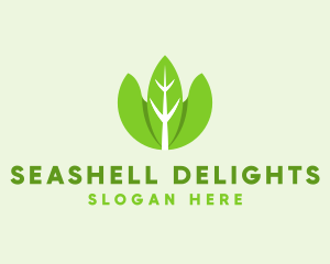 Organic Herb Leaves  logo design