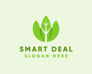 Organic Herb Leaves  logo design