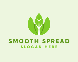 Organic Herb Leaves  logo design