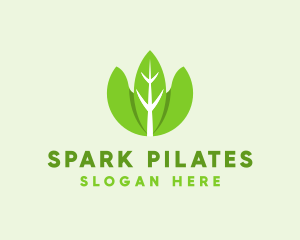 Organic Herb Leaves  logo design
