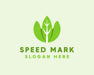 Organic Herb Leaves  logo design