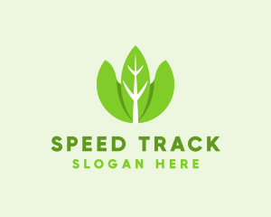 Organic Herb Leaves  logo design