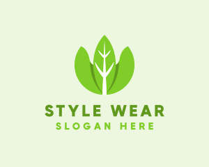 Organic Herb Leaves  logo design