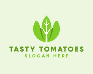 Organic Herb Leaves  logo design