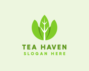 Organic Herb Leaves  logo design