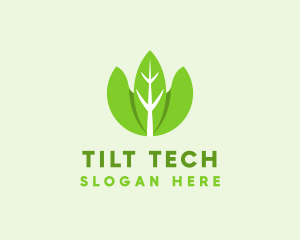 Organic Herb Leaves  logo design