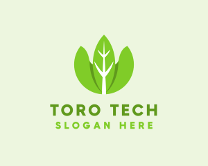 Organic Herb Leaves  logo design