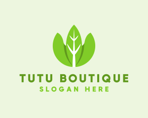 Organic Herb Leaves  logo design