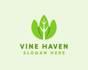 Organic Herb Leaves  logo design