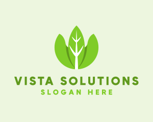 Organic Herb Leaves  logo design