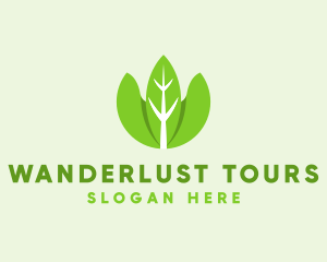 Organic Herb Leaves  logo design