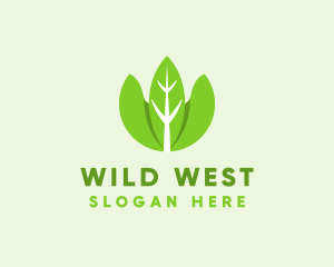 Organic Herb Leaves  logo design